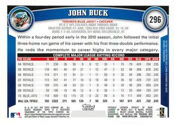 2011 Topps - Diamond Anniversary #296 John Buck Back