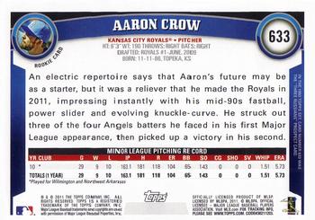 2011 Topps - Diamond Anniversary #633 Aaron Crow Back