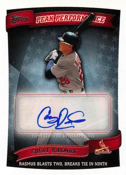 2010 Topps Update - Peak Performance Autographs #PPA-CR Colby Rasmus Front