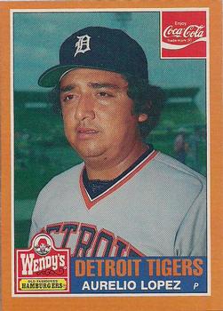 1985 Topps Wendy's/Coca-Cola Detroit Tigers #15 Aurelio Lopez Front