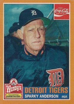 1985 Topps Wendy's/Coca-Cola Detroit Tigers #1 Sparky Anderson Front