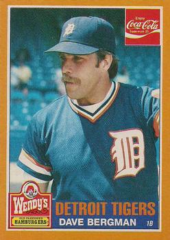 1985 Topps Wendy's/Coca-Cola Detroit Tigers #4 Dave Bergman Front