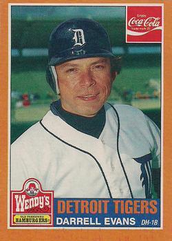 1985 Topps Wendy's/Coca-Cola Detroit Tigers #7 Darrell Evans Front