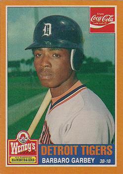 1985 Topps Wendy's/Coca-Cola Detroit Tigers #8 Barbaro Garbey Front