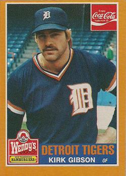 1985 Topps Wendy's/Coca-Cola Detroit Tigers #9 Kirk Gibson Front