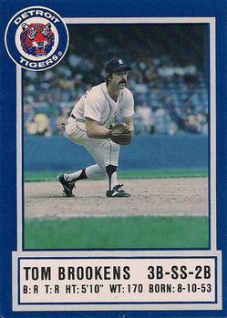 1988 Detroit Tigers Police #NNO Tom Brookens Front