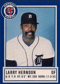 1988 Detroit Tigers Police #NNO Larry Herndon Front