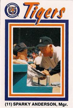 1988 Pepsi/Kroger Detroit Tigers #11 Sparky Anderson Front
