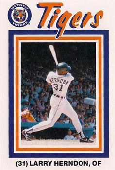 1988 Pepsi/Kroger Detroit Tigers #31 Larry Herndon Front