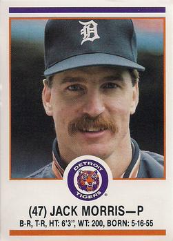 1989 Detroit Tigers Police #47 Jack Morris Front