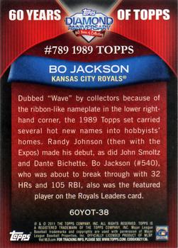 2011 Topps - 60 Years of Topps #60YOT-38 Bo Jackson Back