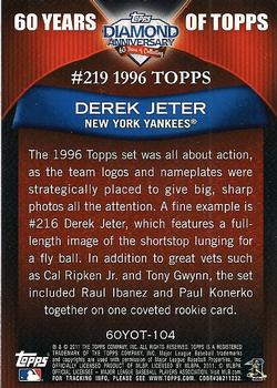 2011 Topps - 60 Years of Topps #60YOT-104 Derek Jeter Back