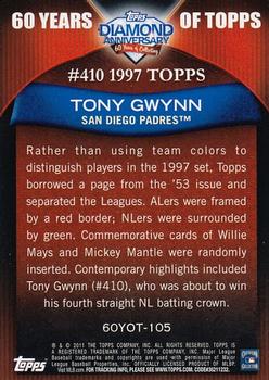 2011 Topps - 60 Years of Topps #60YOT-105 Tony Gwynn Back