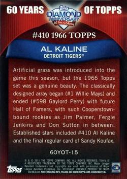 2011 Topps - 60 Years of Topps #60YOT-15 Al Kaline Back