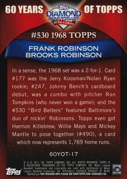 2011 Topps - 60 Years of Topps #60YOT-17 Frank Robinson / Brooks Robinson Back