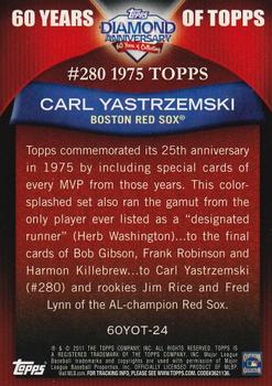2011 Topps - 60 Years of Topps #60YOT-24 Carl Yastrzemski Back