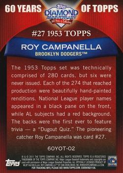 2011 Topps - 60 Years of Topps #60YOT-02 Roy Campanella Back