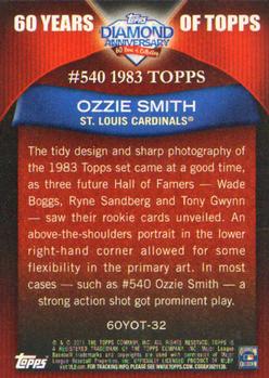 2011 Topps - 60 Years of Topps #60YOT-32 Ozzie Smith Back