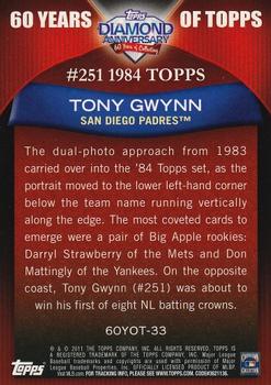 2011 Topps - 60 Years of Topps #60YOT-33 Tony Gwynn Back