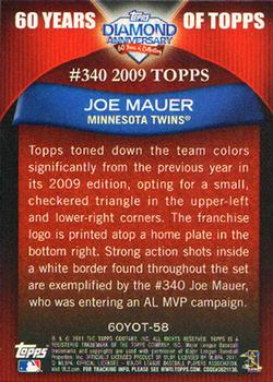 2011 Topps - 60 Years of Topps #60YOT-58 Joe Mauer Back