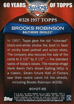 2011 Topps - 60 Years of Topps #60YOT-65 Brooks Robinson Back