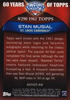 2011 Topps - 60 Years of Topps #60YOT-69 Stan Musial Back