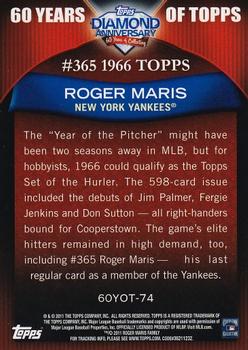 2011 Topps - 60 Years of Topps #60YOT-74 Roger Maris Back