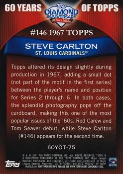 2011 Topps - 60 Years of Topps #60YOT-75 Steve Carlton Back