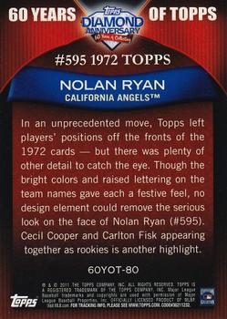 2011 Topps - 60 Years of Topps #60YOT-80 Nolan Ryan Back
