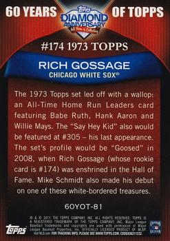 2011 Topps - 60 Years of Topps #60YOT-81 Rich Gossage Back