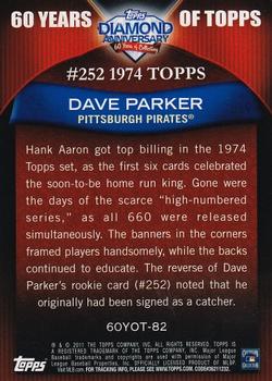2011 Topps - 60 Years of Topps #60YOT-82 Dave Parker Back
