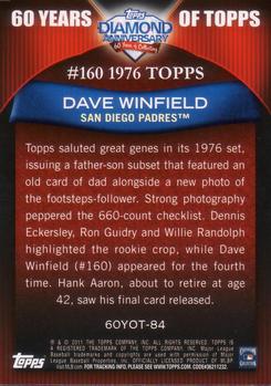 2011 Topps - 60 Years of Topps #60YOT-84 Dave Winfield Back