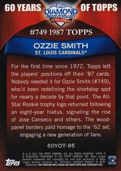 2011 Topps - 60 Years of Topps #60YOT-95 Ozzie Smith Back