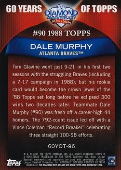 2011 Topps - 60 Years of Topps #60YOT-96 Dale Murphy Back