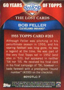 2011 Topps - 60 Years of Topps: The Lost Cards #60YOTLC-7 Bob Feller Back