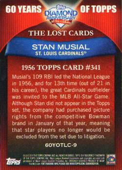 2011 Topps - 60 Years of Topps: The Lost Cards #60YOTLC-9 Stan Musial Back