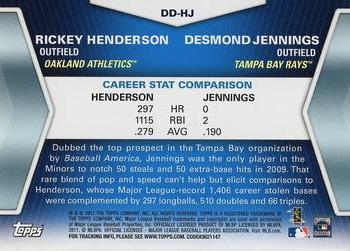 2011 Topps - Diamond Duos (Series 1) #DD-HJ Rickey Henderson / Desmond Jennings Back
