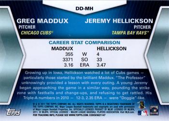 2011 Topps - Diamond Duos (Series 1) #DD-MH Greg Maddux / Jeremy Hellickson Back