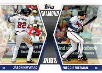 2011 Topps - Diamond Duos (Series 1) #DD-HF Jason Heyward / Freddie Freeman Front