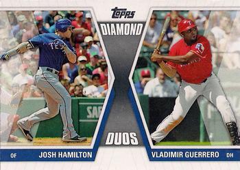 2011 Topps - Diamond Duos (Series 1) #DD-HG Josh Hamilton / Vladimir Guerrero Front