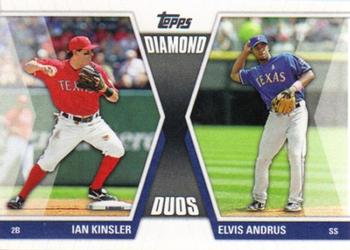 2011 Topps - Diamond Duos (Series 1) #DD-KA Ian Kinsler / Elvis Andrus Front