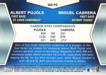 2011 Topps - Diamond Duos (Series 1) #DD-PC Albert Pujols / Miguel Cabrera Back