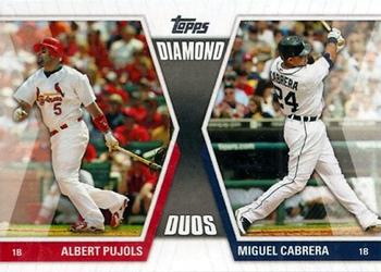 2011 Topps - Diamond Duos (Series 1) #DD-PC Albert Pujols / Miguel Cabrera Front