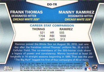 2011 Topps - Diamond Duos (Series 1) #DD-TR Frank Thomas / Manny Ramirez Back