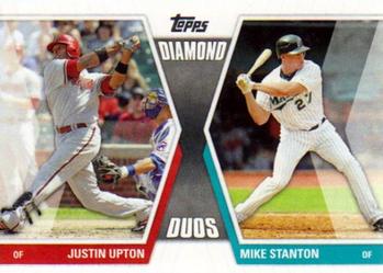 2011 Topps - Diamond Duos (Series 1) #DD-US Justin Upton / Mike Stanton Front