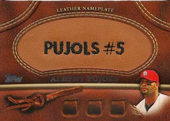 2011 Topps - Manufactured Glove Leather Nameplates #MGL-AP Albert Pujols Front