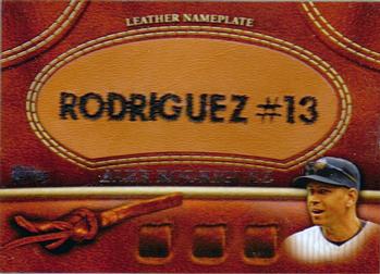 2011 Topps - Manufactured Glove Leather Nameplates #MGL-AR Alex Rodriguez Front
