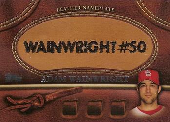 2011 Topps - Manufactured Glove Leather Nameplates #MGL-AW Adam Wainwright Front