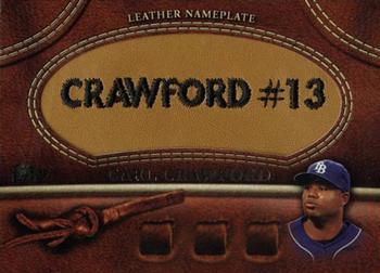 2011 Topps - Manufactured Glove Leather Nameplates #MGL-CC Carl Crawford Front