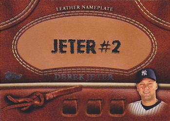 2011 Topps - Manufactured Glove Leather Nameplates #MGL-DJ Derek Jeter Front